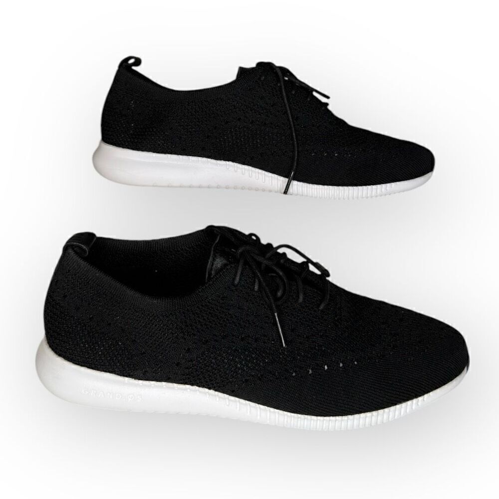 Cole Haan Womens 2.ZeroGrand Lace-up Wingtip Stitchlite Oxford Black Size 9.5B - Picture 2 of 7